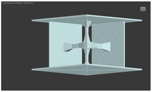 選擇后邊的面進(jìn)行Bevel（倒角）Extrude（擠出）